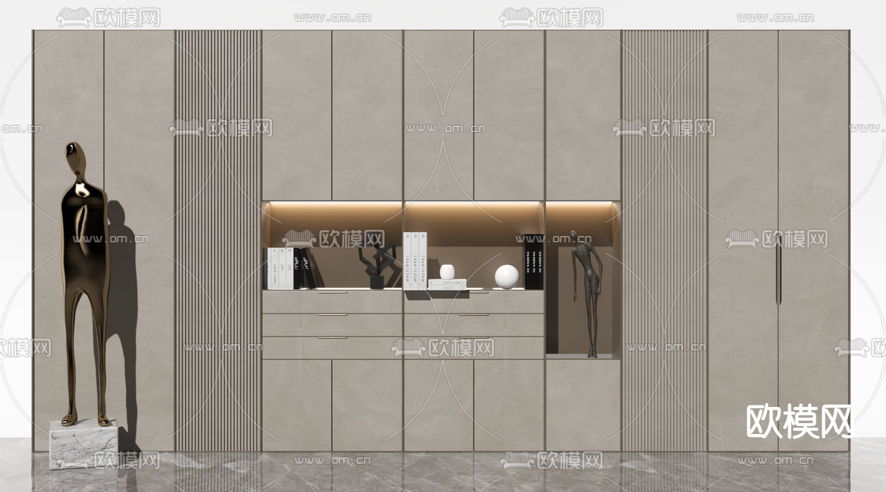 现代装饰柜3d模型