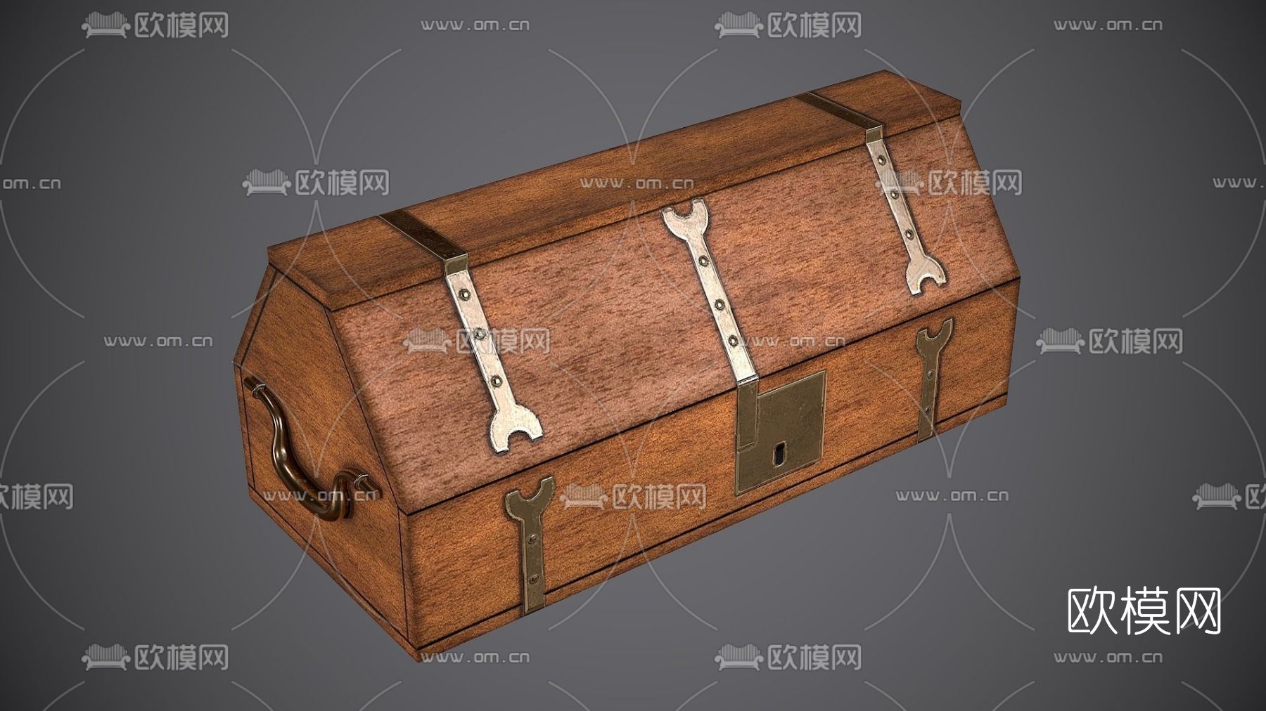 简欧木质箱子免费3d模型下载