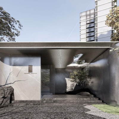  现代展示区su模型 