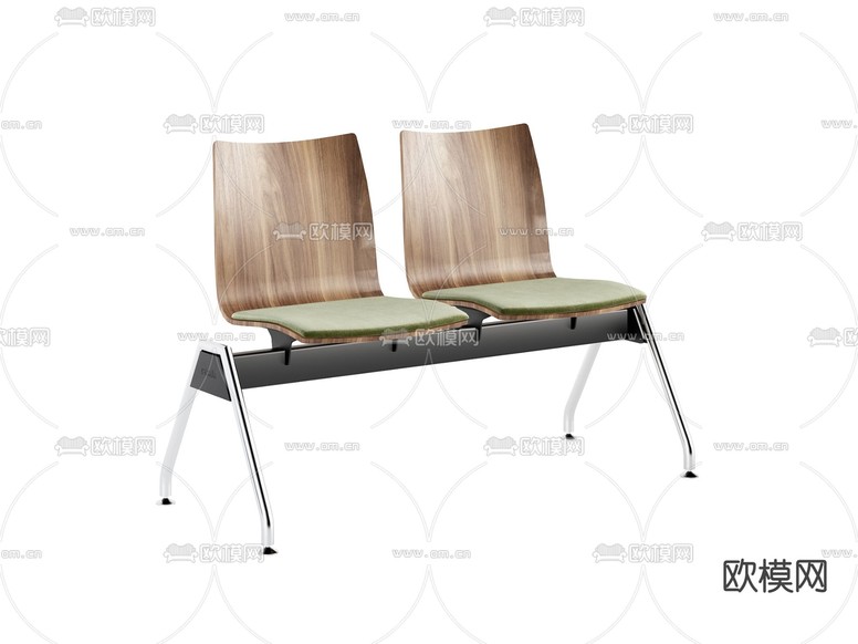 现代布艺公共座椅3d模型下载