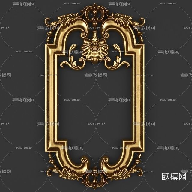 欧式金属雕花免费3d模型下载