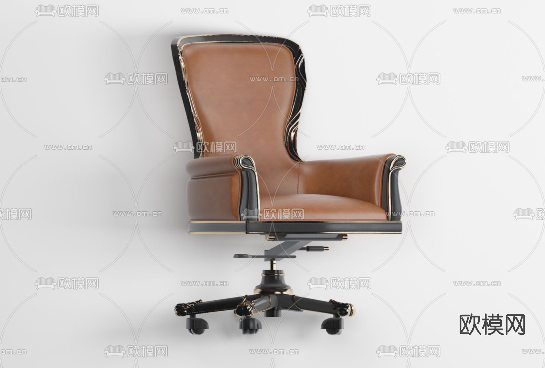 欧式轻奢办公椅免费3d模型下载