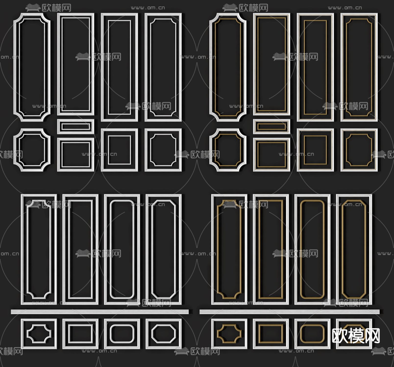 欧式石膏线条3d模型