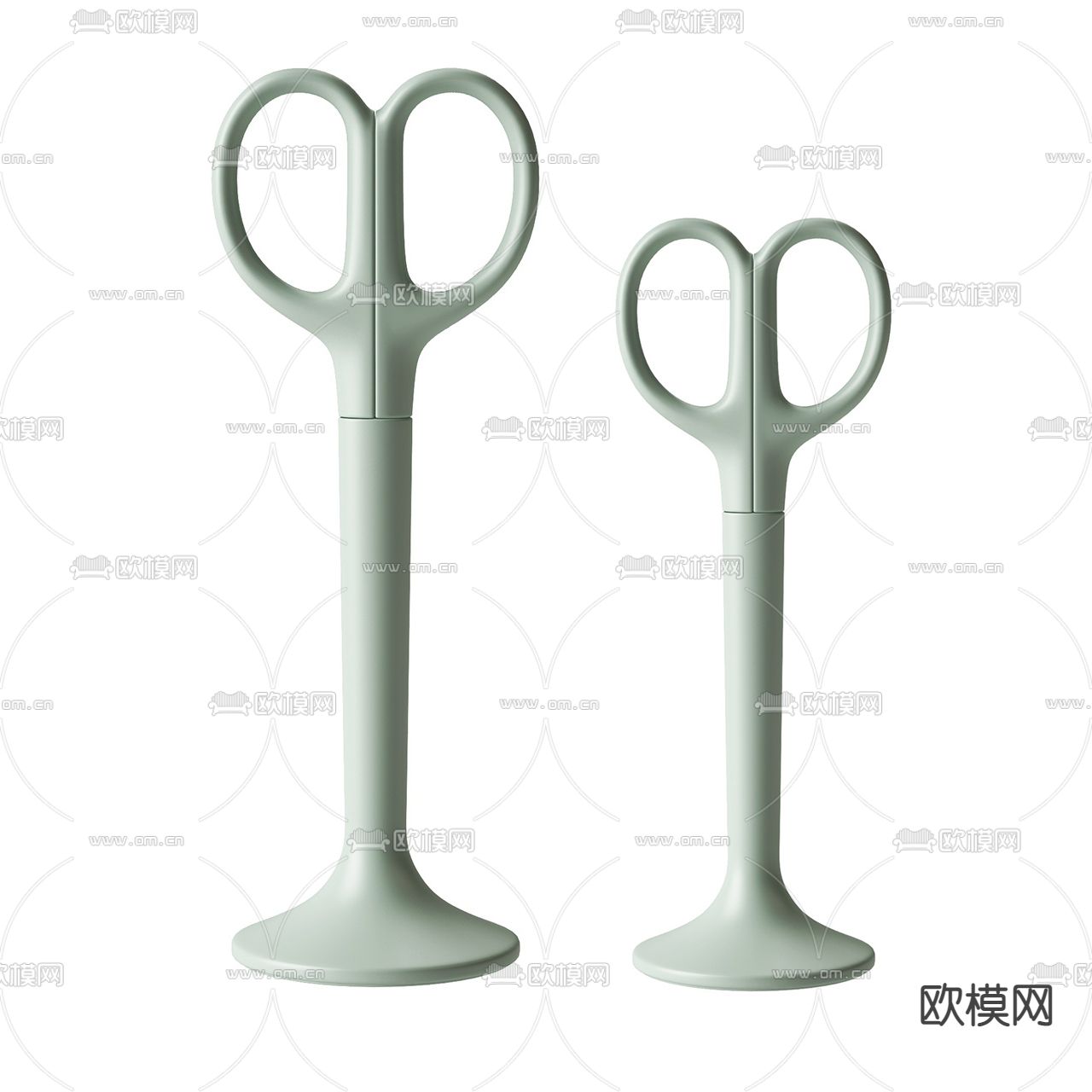 现代剪刀文具3d模型下载