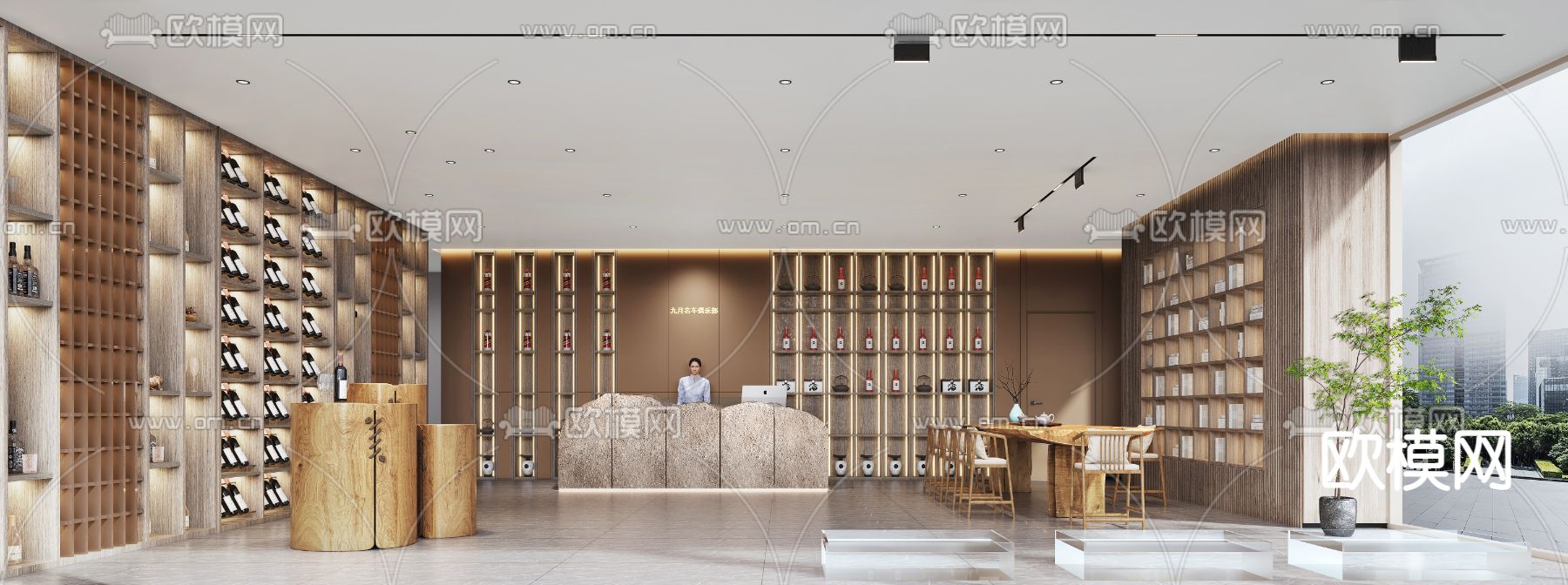 现代酒坊酒馆3d模型下载