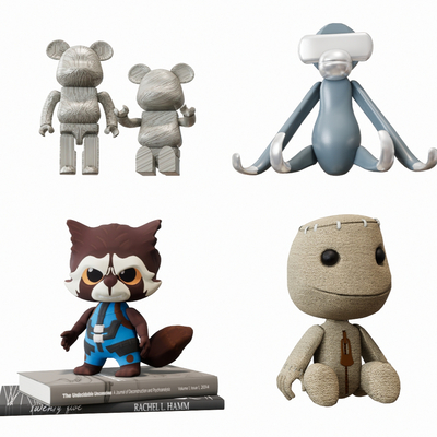  现代公仔娃娃玩偶su模型 