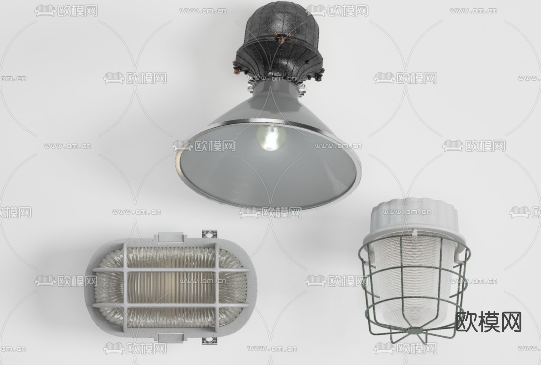 工业风壁灯免费3d模型下载