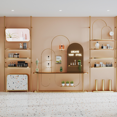  现代化妆品专卖店su模型 