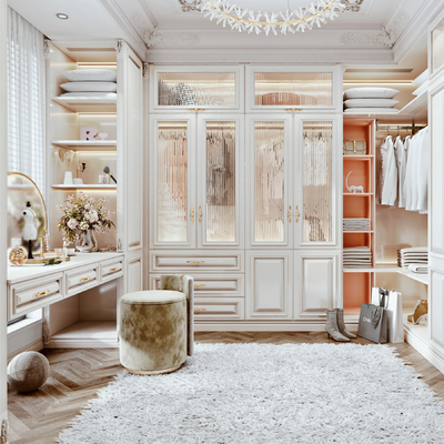  法式衣帽间su模型 