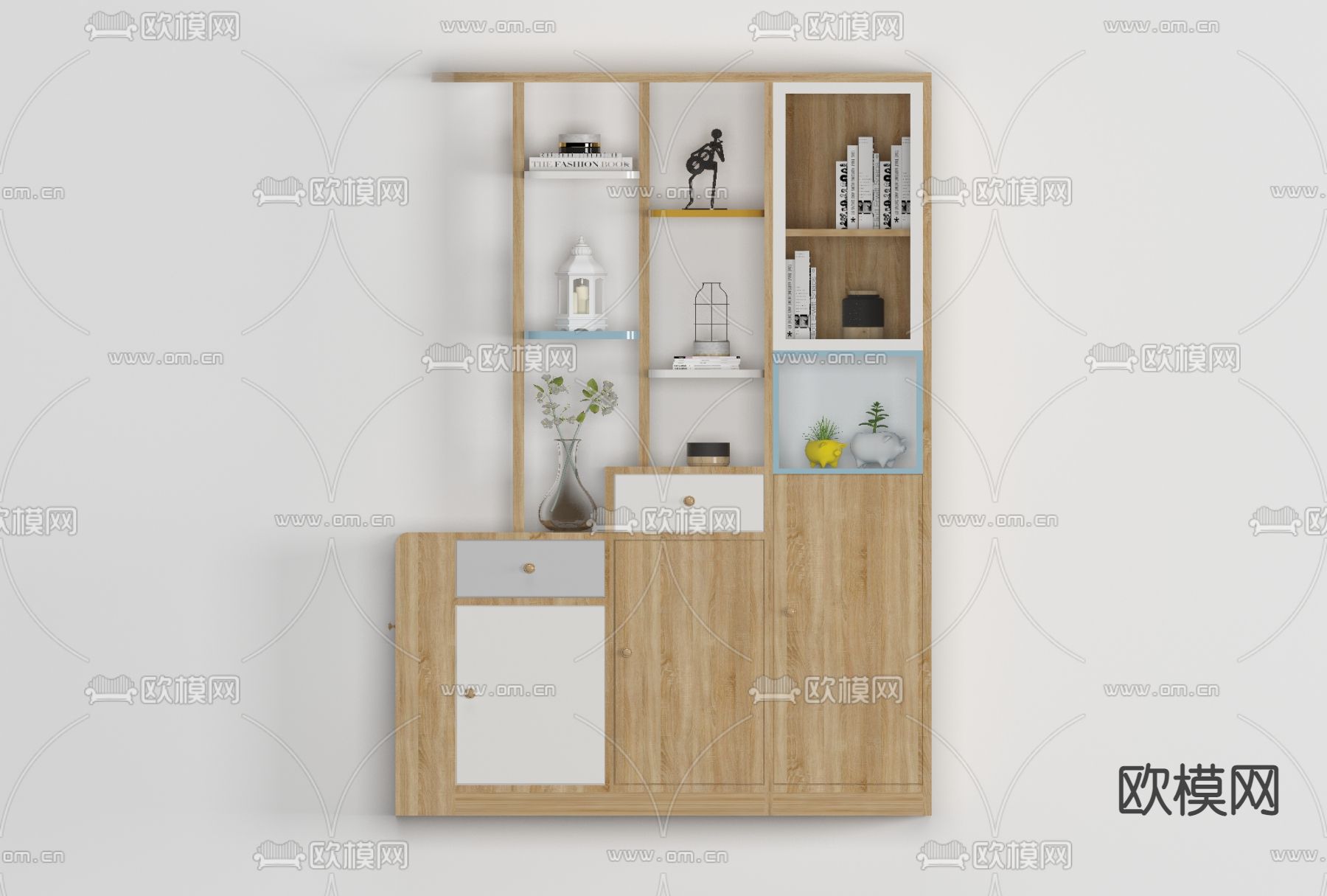 北欧装饰柜免费3d模型下载