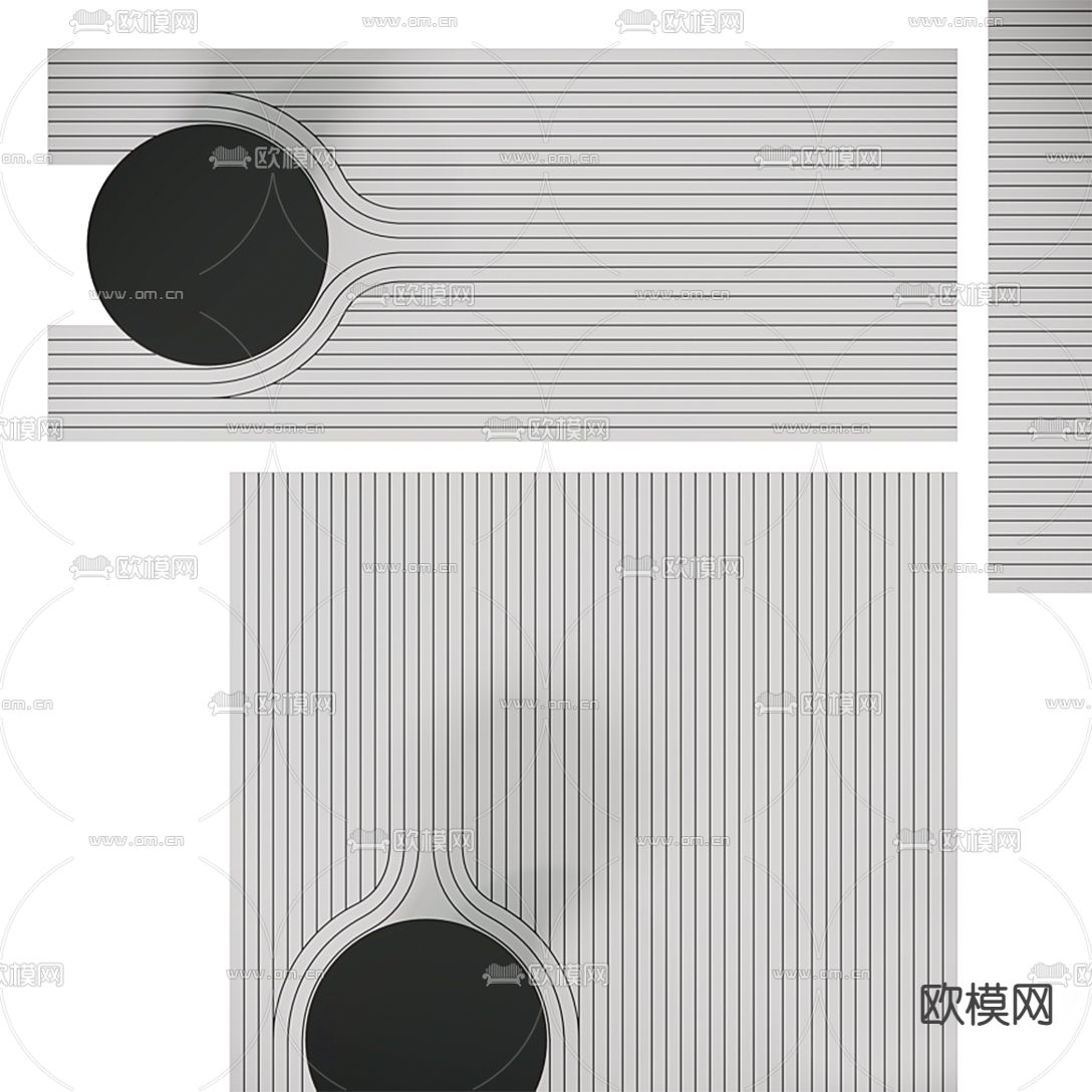 现代创意茶几3d模型下载（渲染图4）