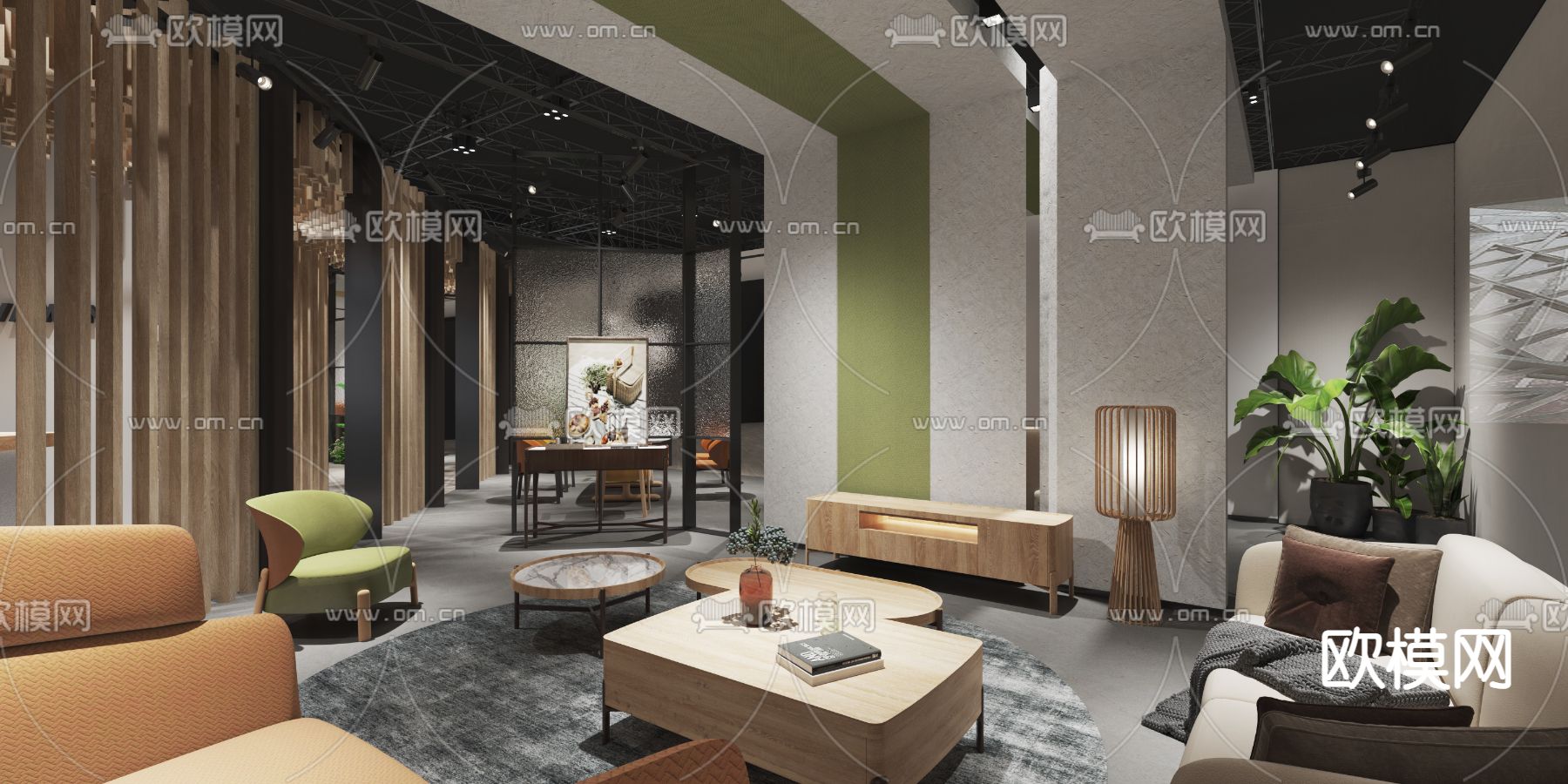 现代家具家居展厅3d模型
