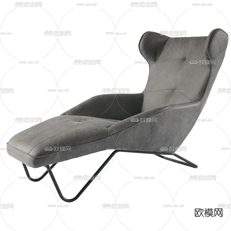 现代布艺躺椅免费3d模型下载