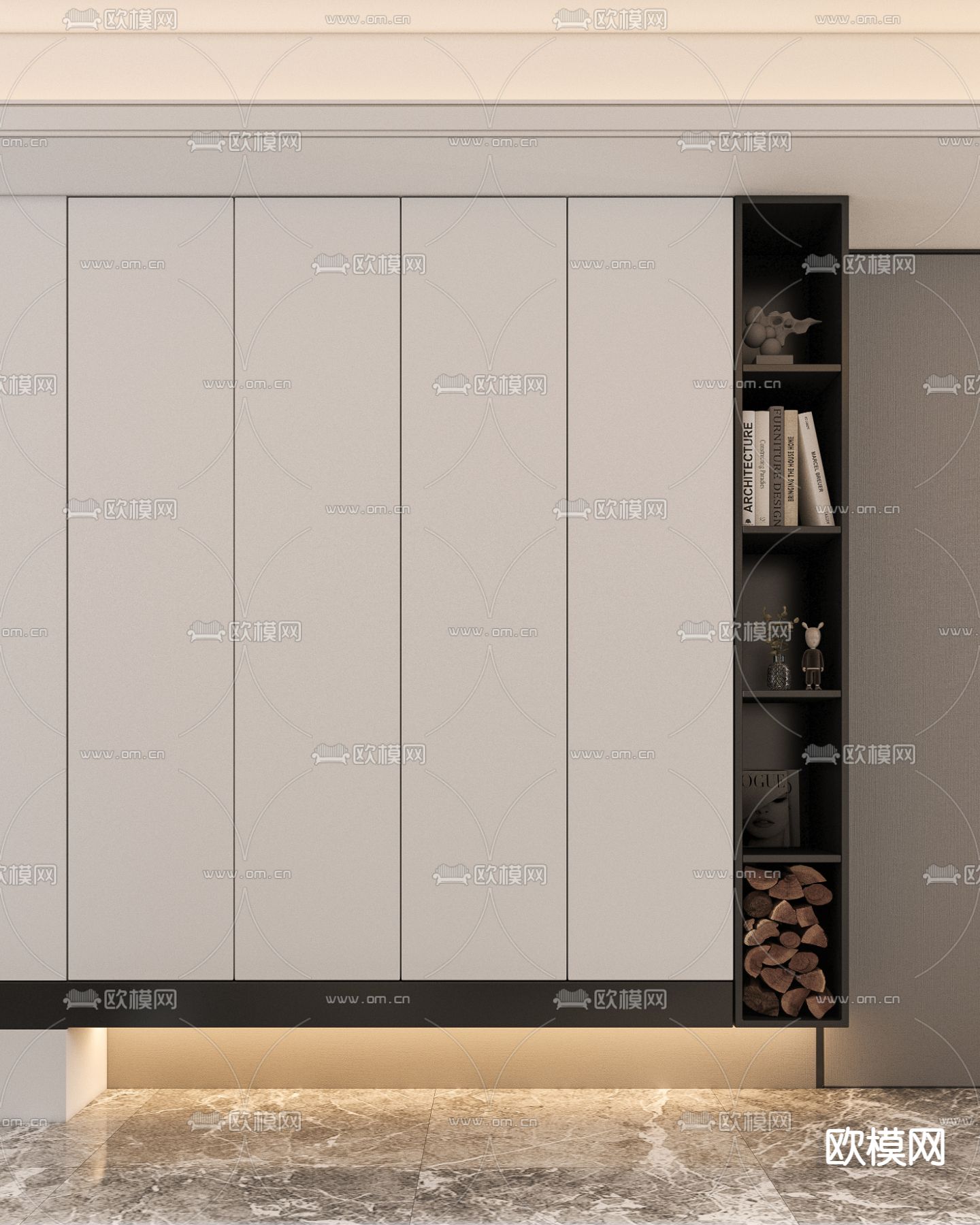 现代客厅餐厅免费3d模型