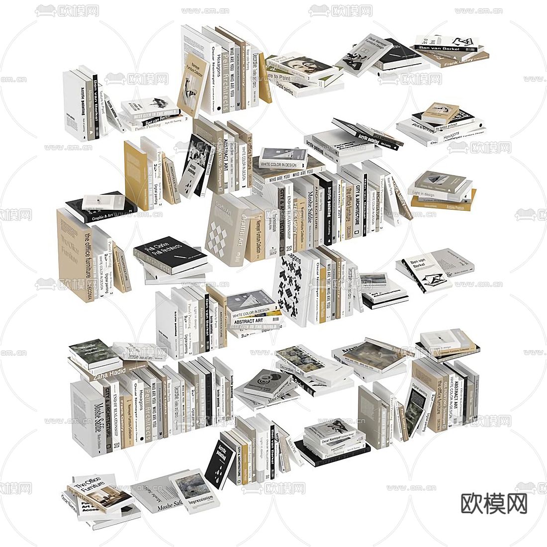 现代书籍书本3d模型