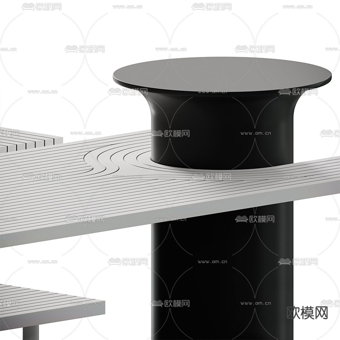 现代创意茶几3d模型下载（渲染图5）