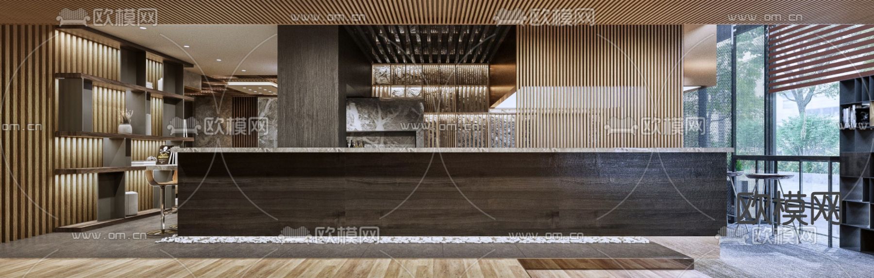 现代清吧酒吧3d模型下载（渲染图4）