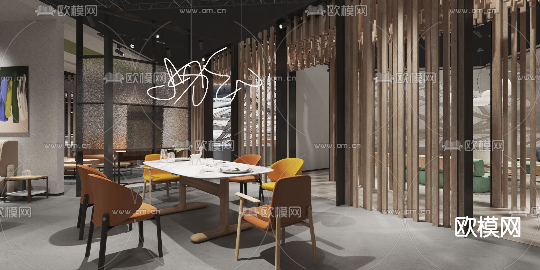 现代家具家居展厅3d模型