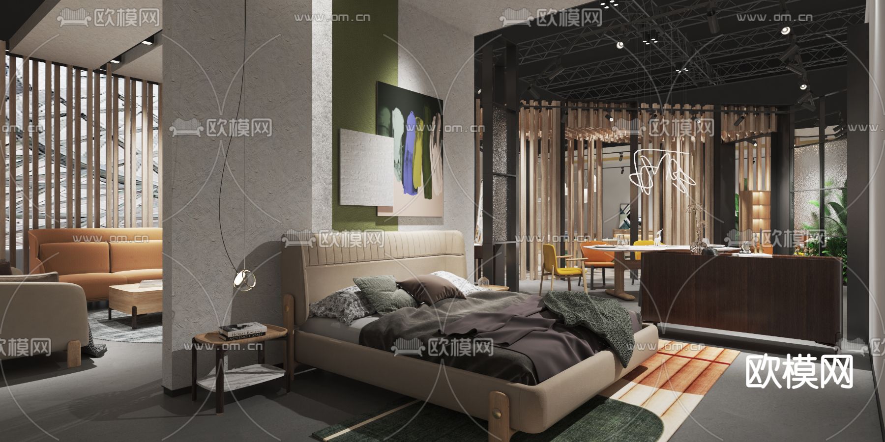 现代家具家居展厅3d模型