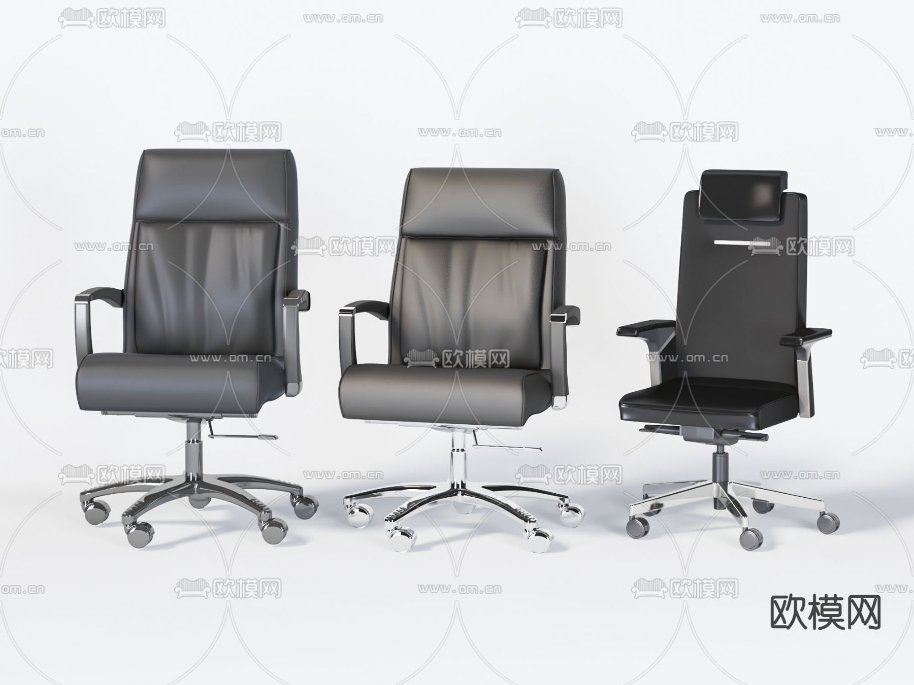 现代办公椅大班椅3d模型下载