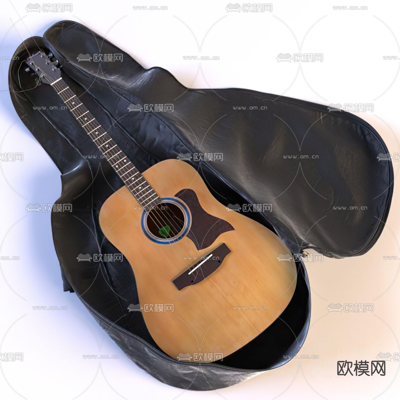 现代吉他3d模型