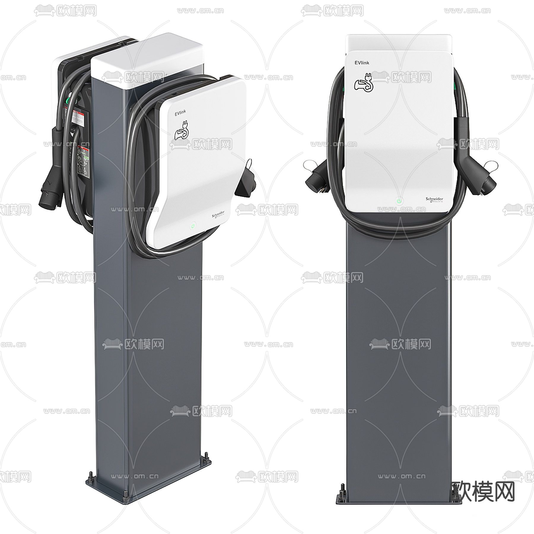 现代汽车充电桩3d模型下载（渲染图1）