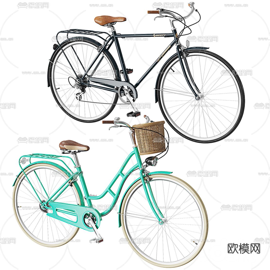 现代自行车3d模型下载（渲染图1）