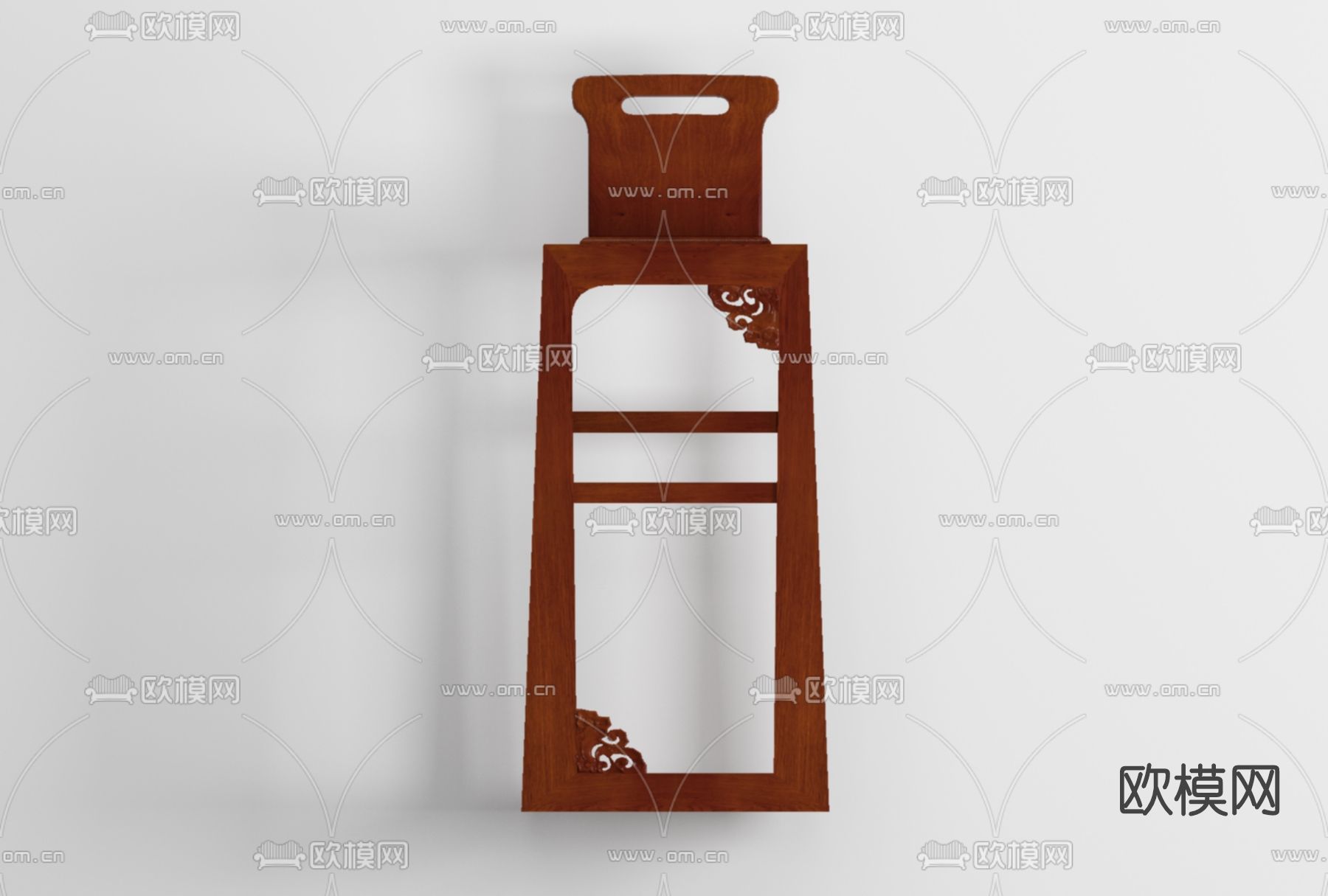 中式吧台椅免费3d模型下载