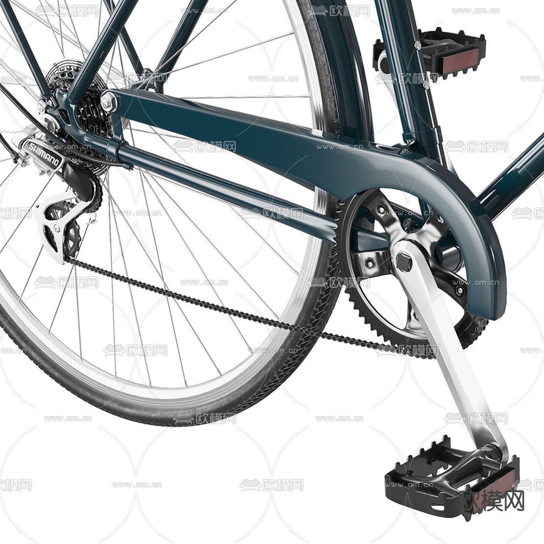 现代自行车3d模型下载（渲染图3）