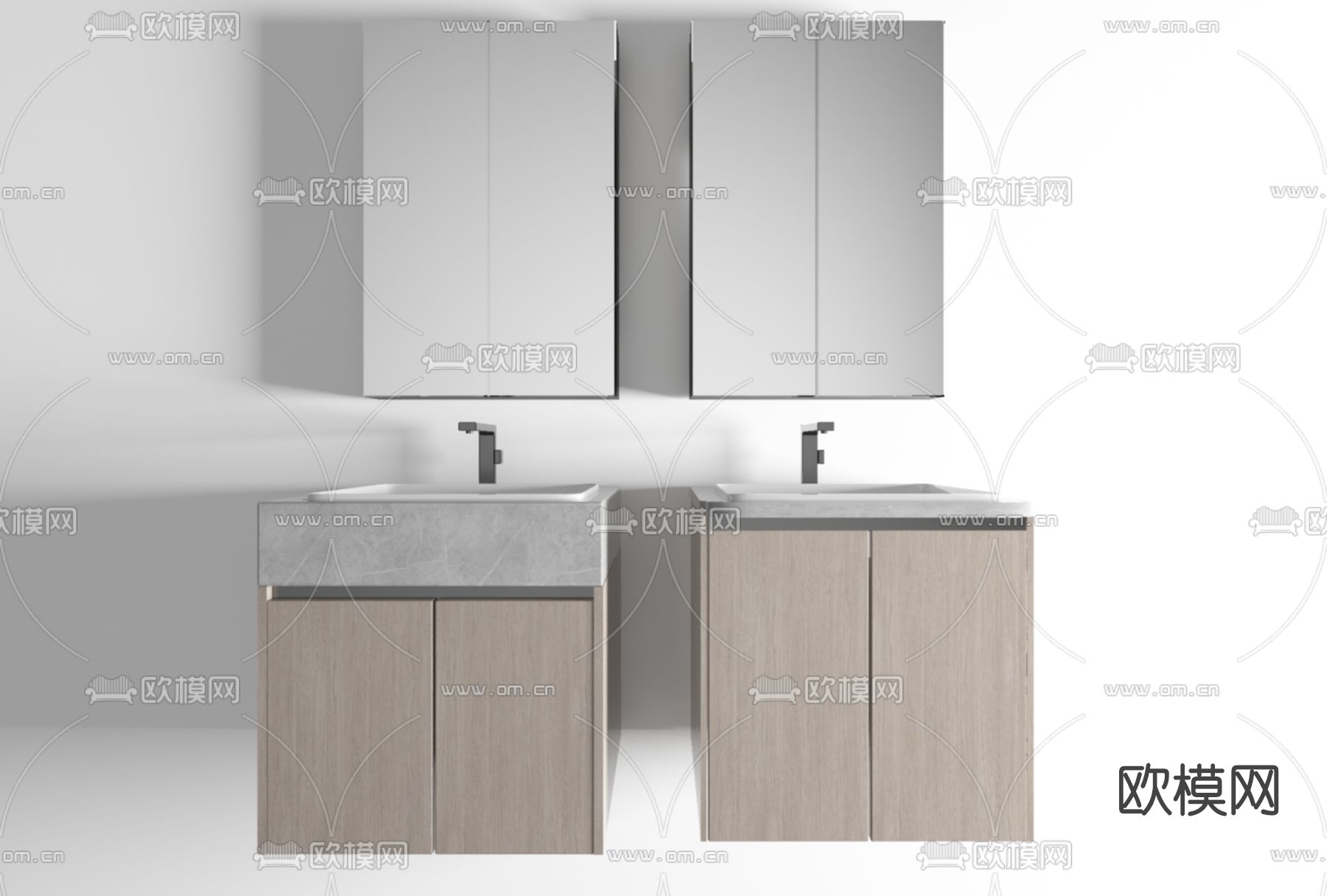 现代浴室柜洗手台免费3d模型下载