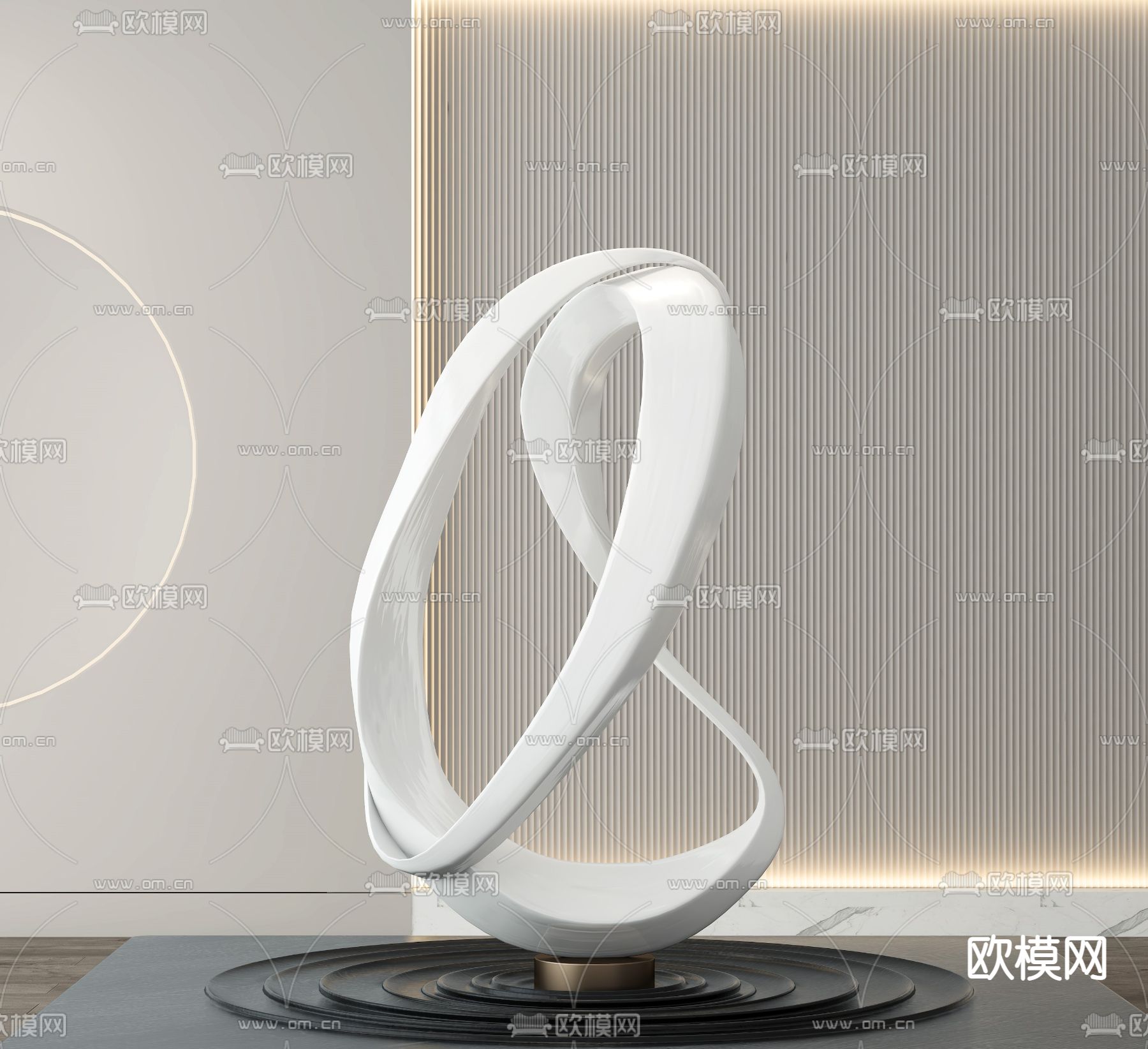 现代抽象雕塑3d模型下载