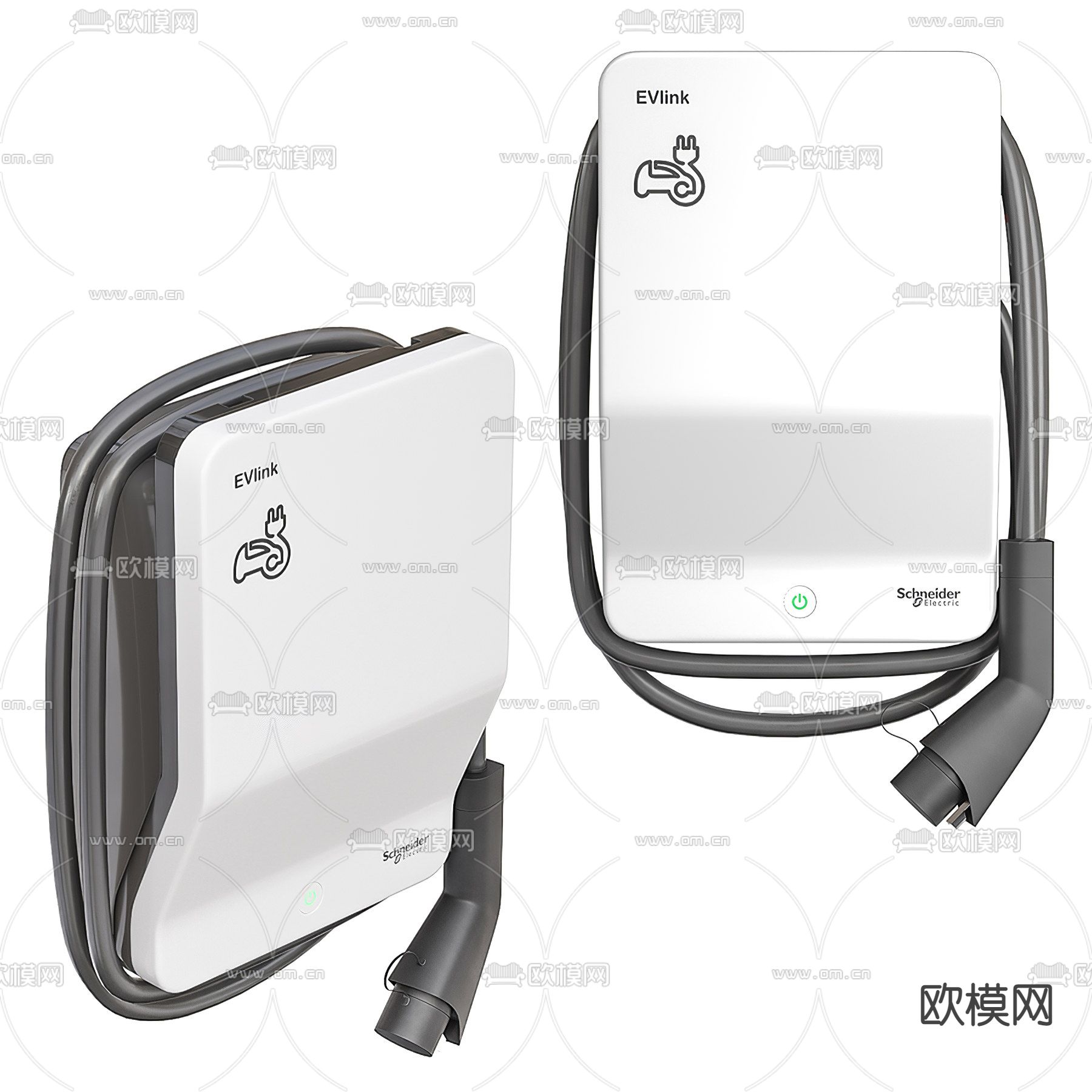 现代汽车充电桩3d模型下载（渲染图2）