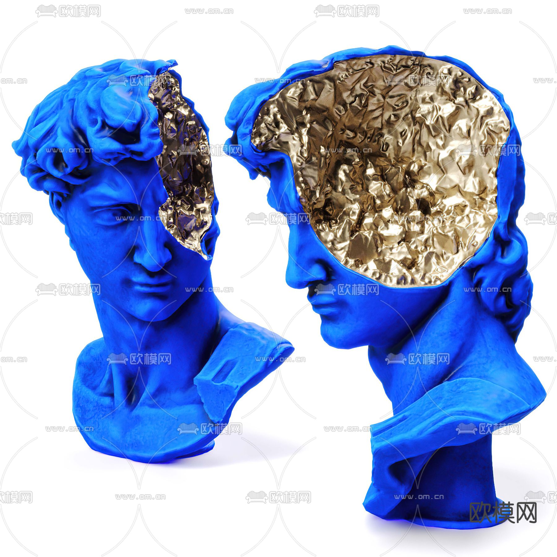 欧式人物雕塑3d模型