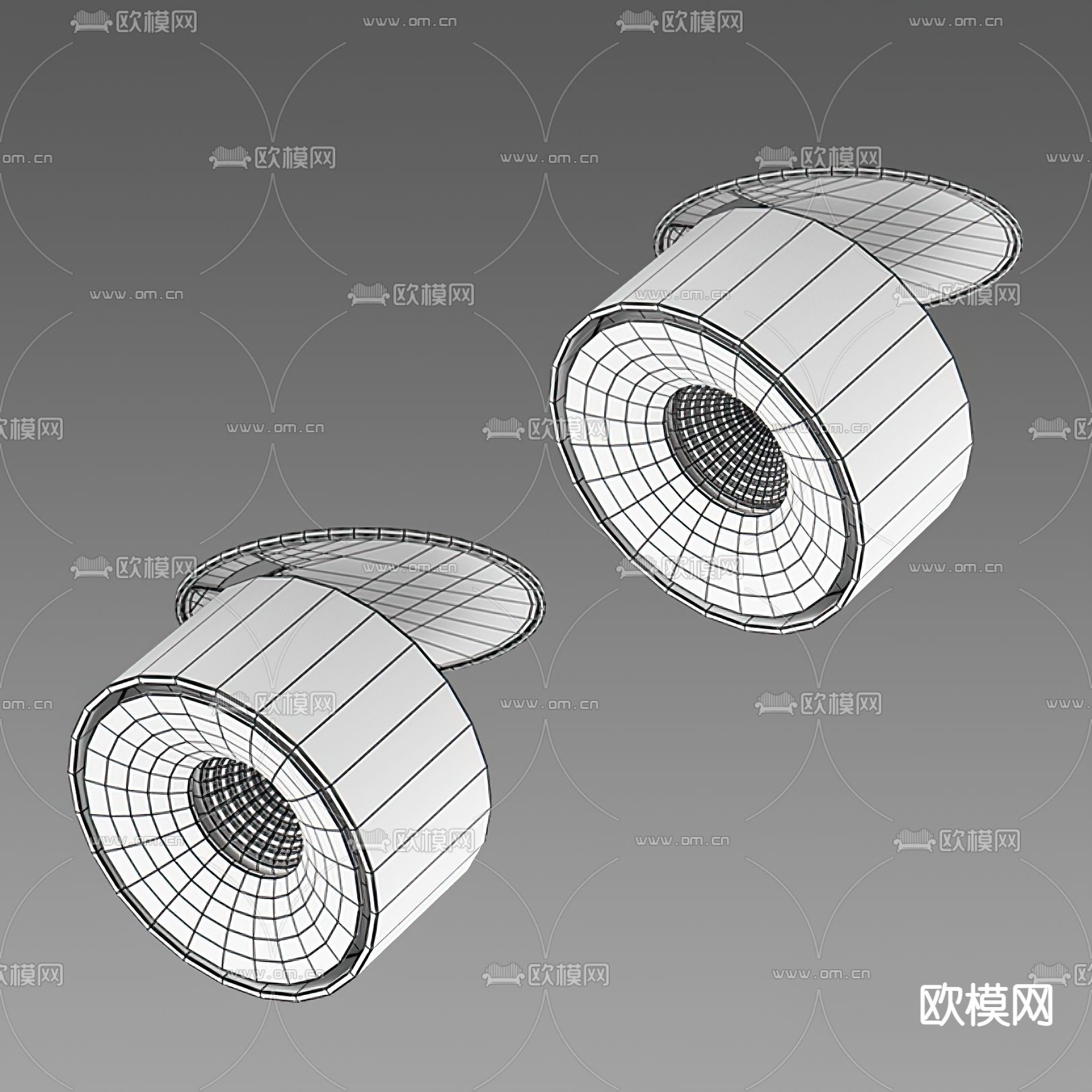 现代射灯筒灯3d模型