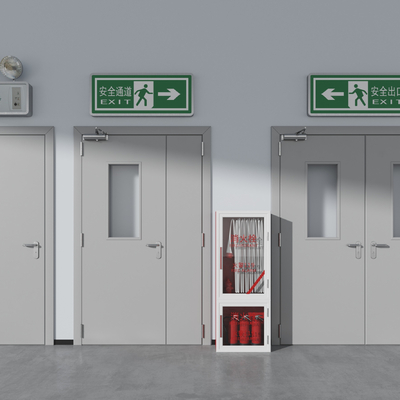  现代消防门消火栓su模型 