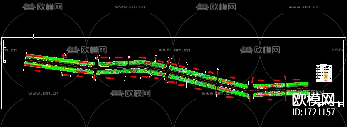 道路标准段绿化图下载