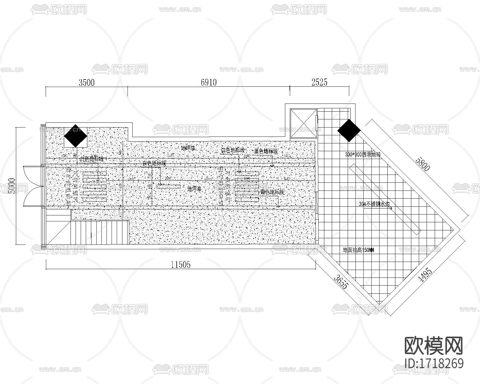 韩式大排档施工图下载（渲染图2）