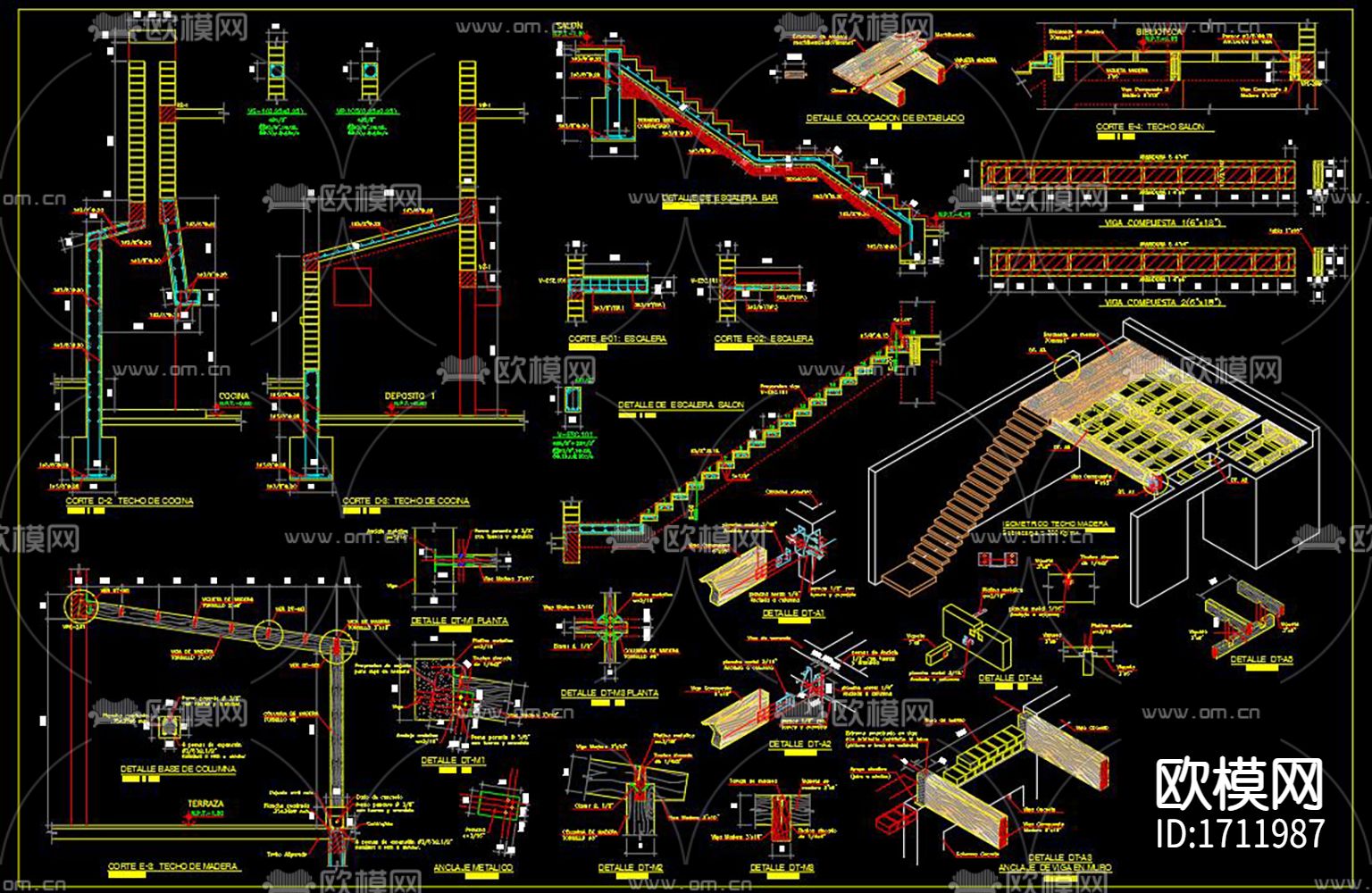 木结构楼梯下载（渲染图7）