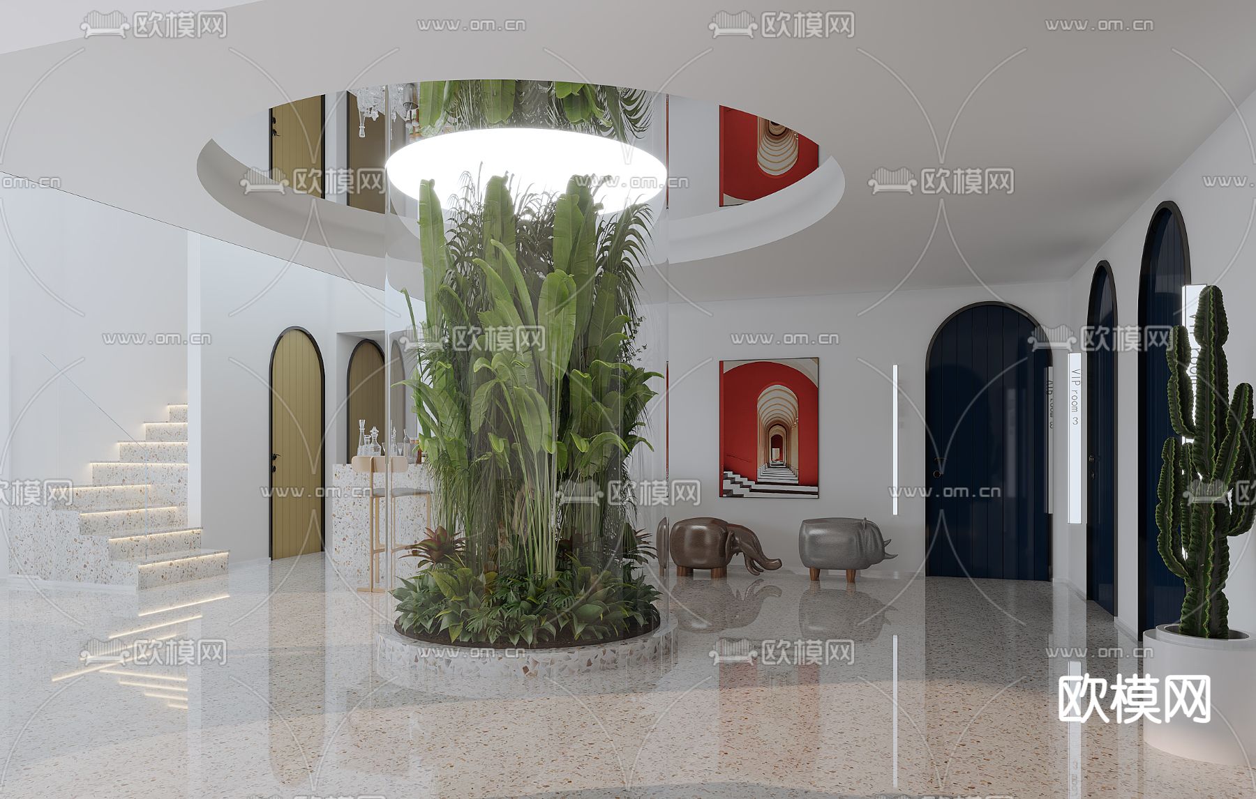 现代SAP按摩店大厅3d模型