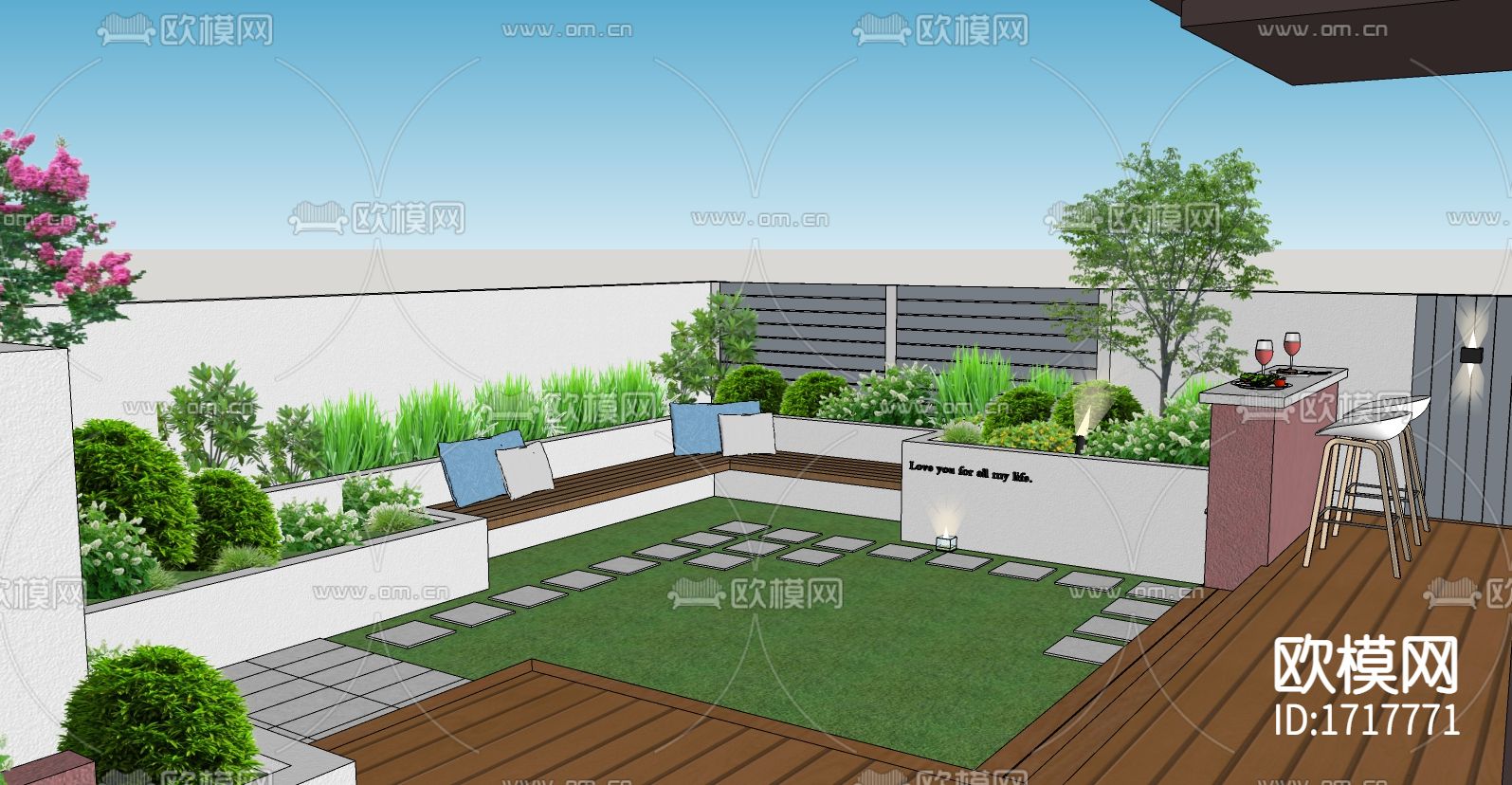 景观庭院景观下载（渲染图1）