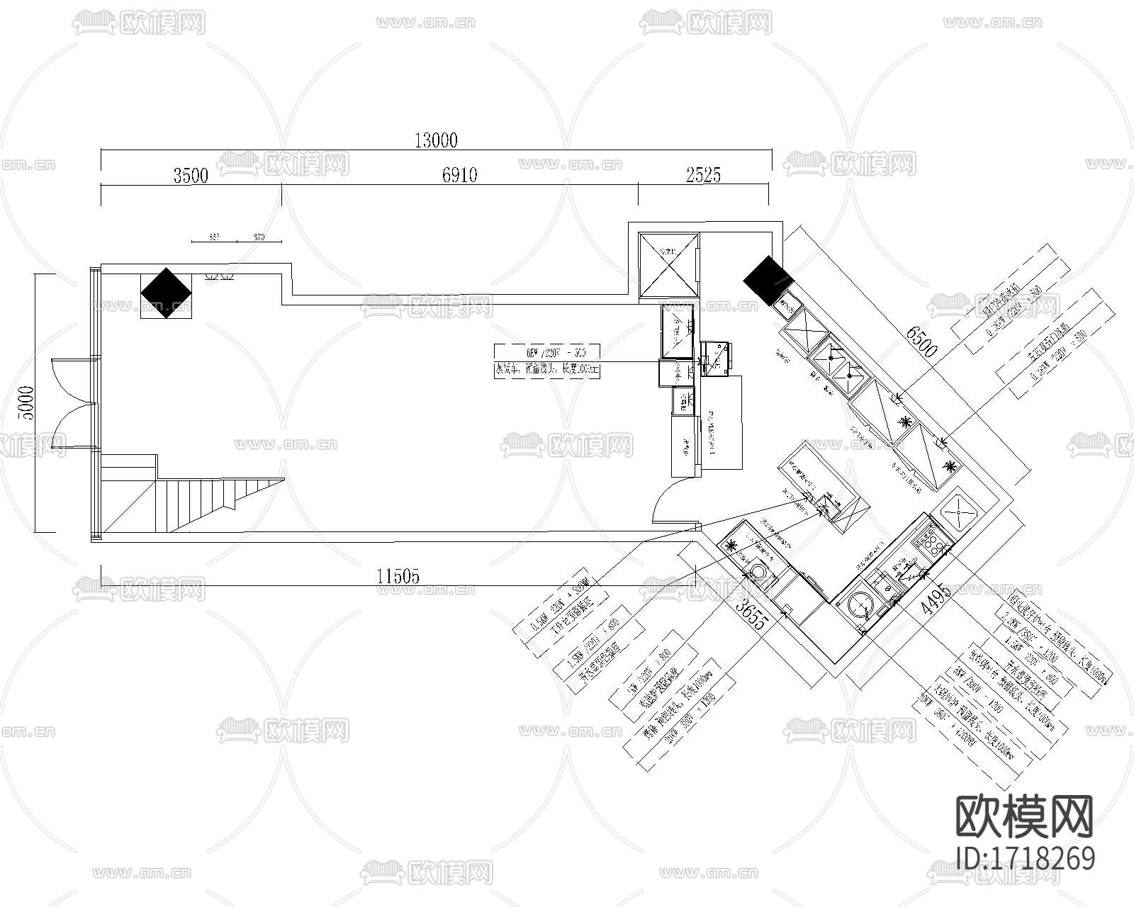 韩式大排档施工图下载（渲染图5）