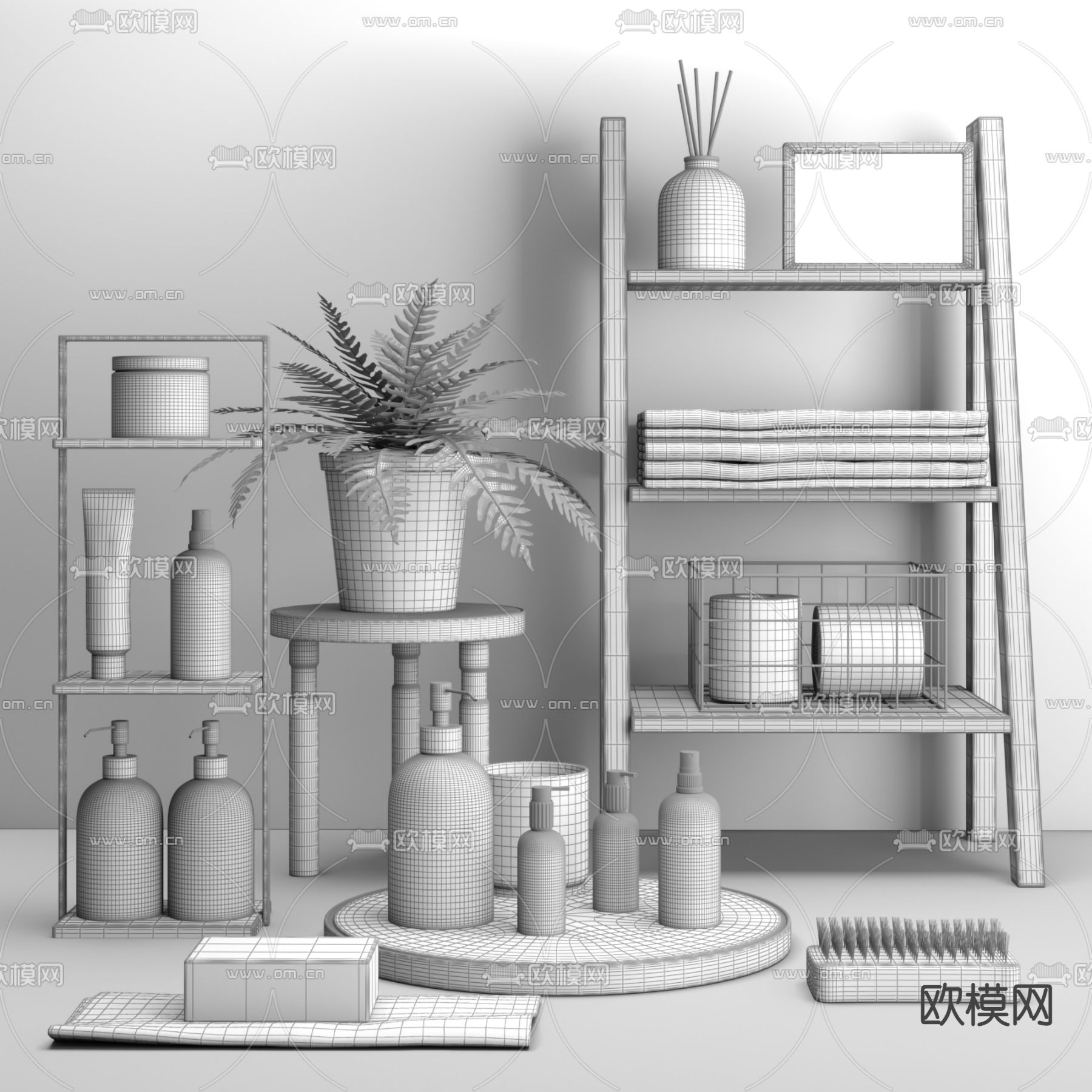 现代卫浴洗涤日用品3d模型