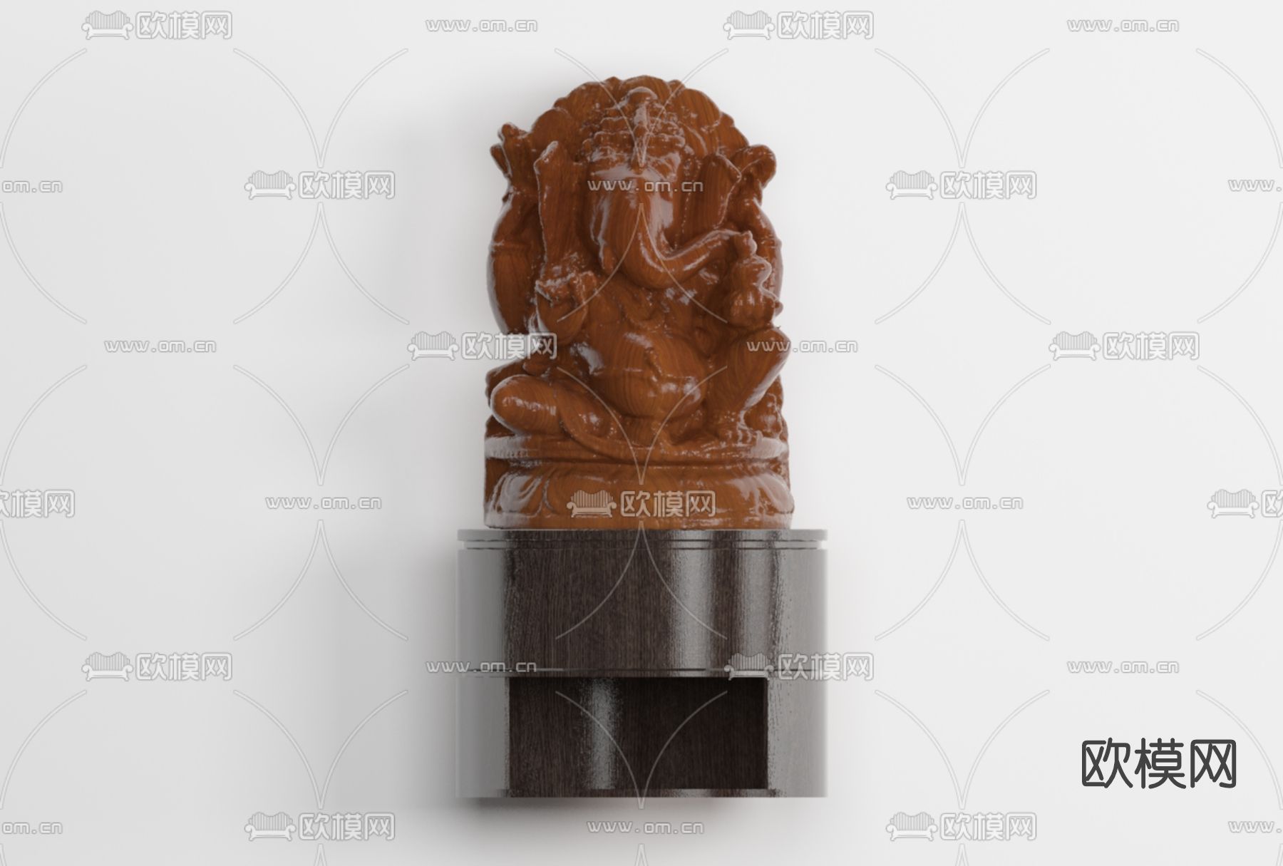 中式雕塑免费3d模型下载