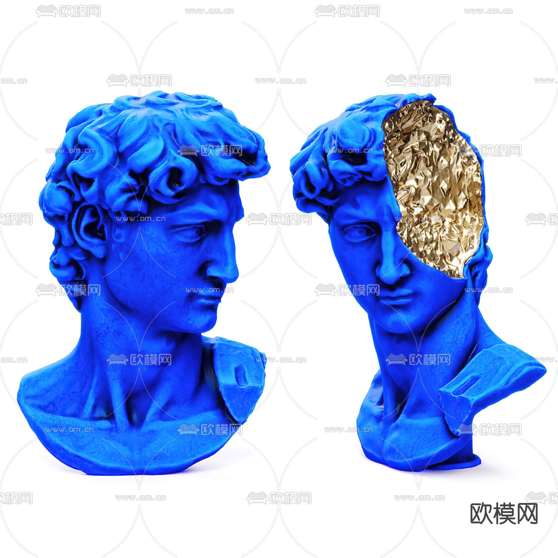 欧式人物雕塑3d模型