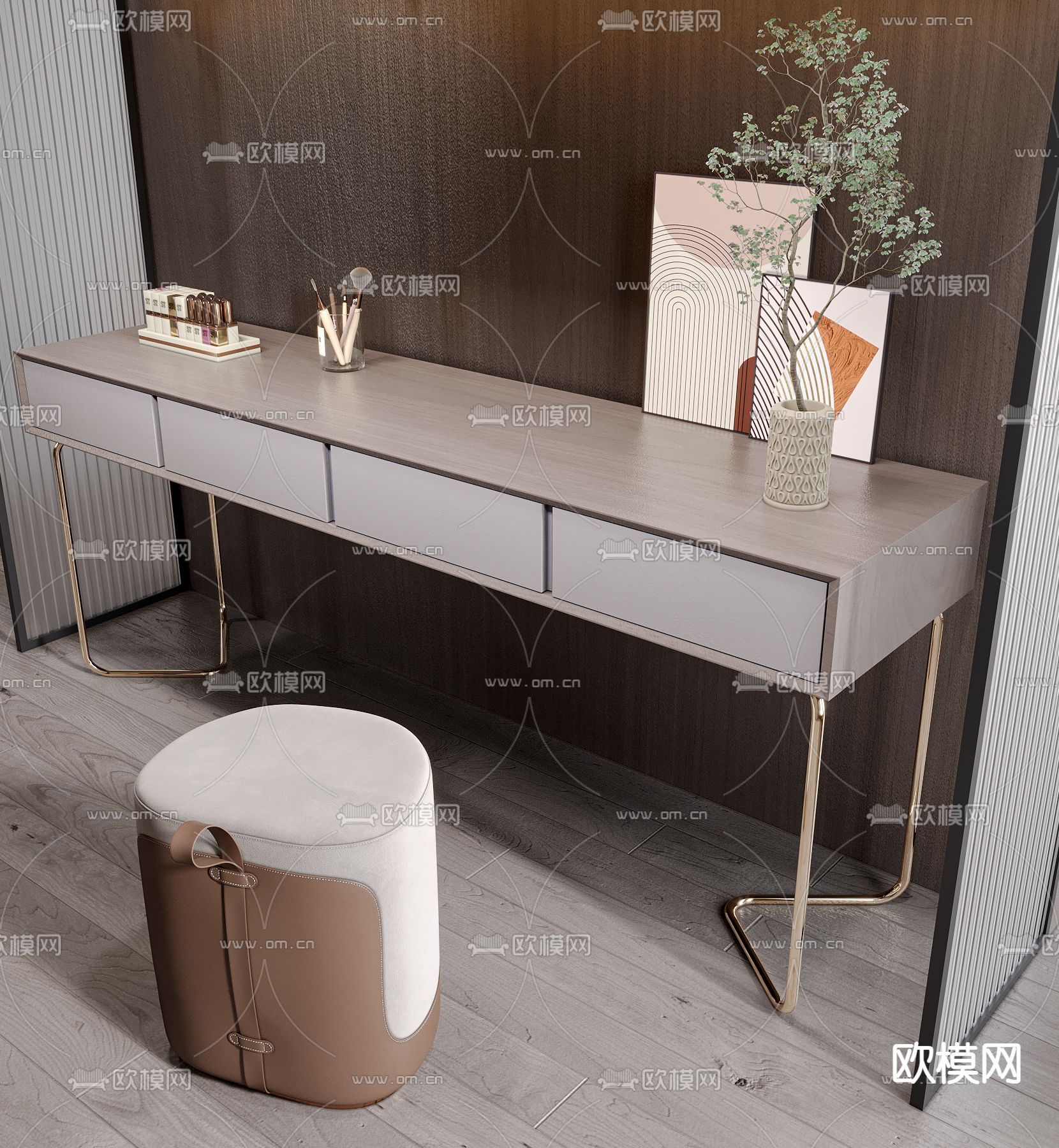 现代梳妆台3d模型