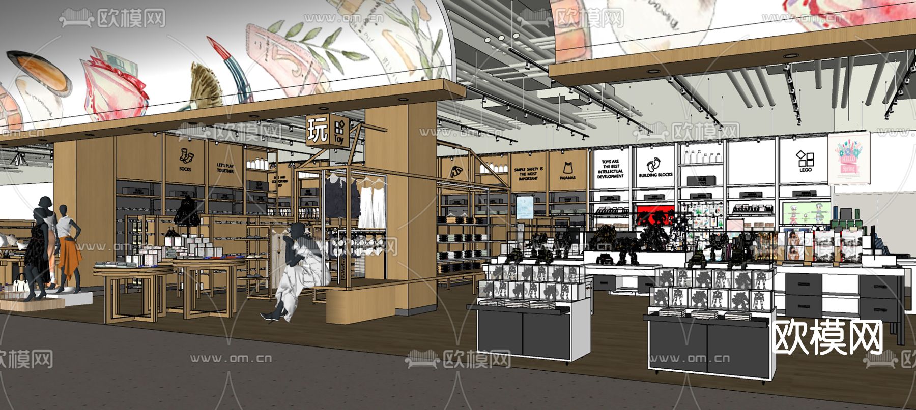 现代商业超市su模型下载（渲染图4）