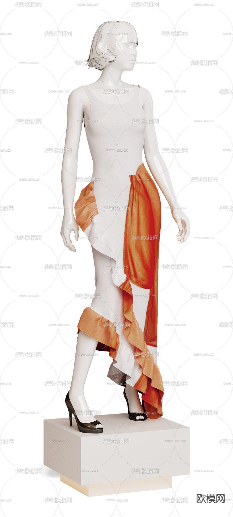 现代服装模特3d模型下载（渲染图2）