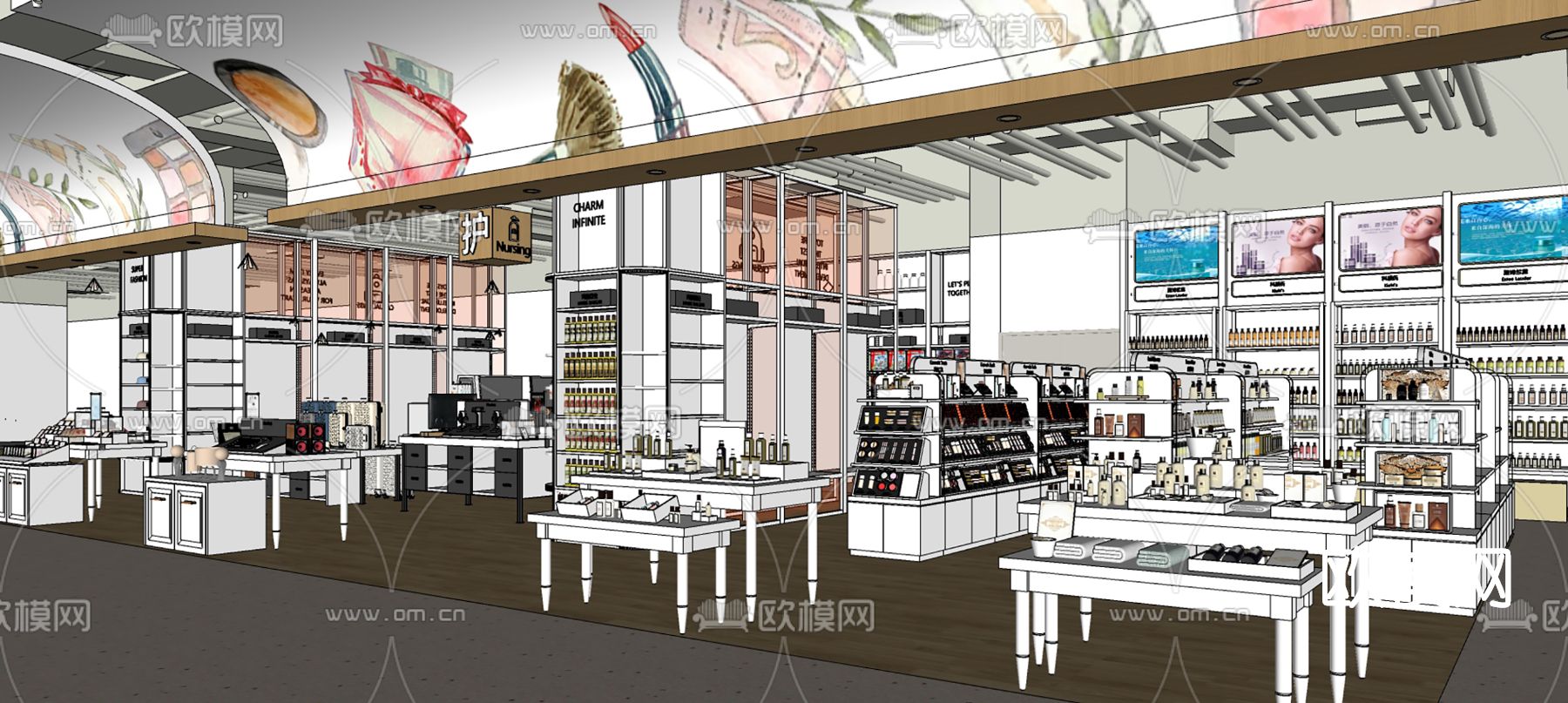 现代商业超市su模型下载（渲染图4）