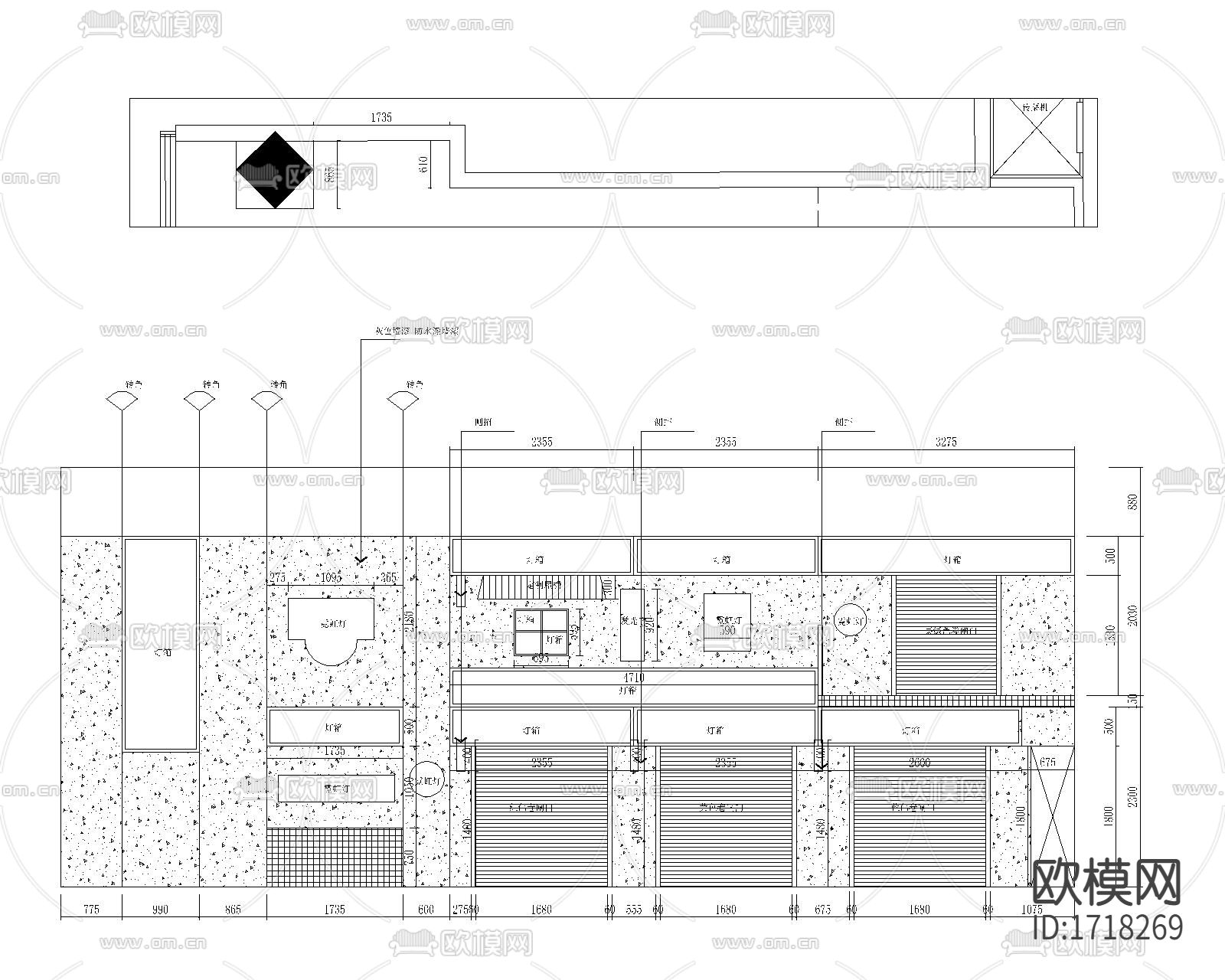 韩式大排档施工图下载（渲染图4）