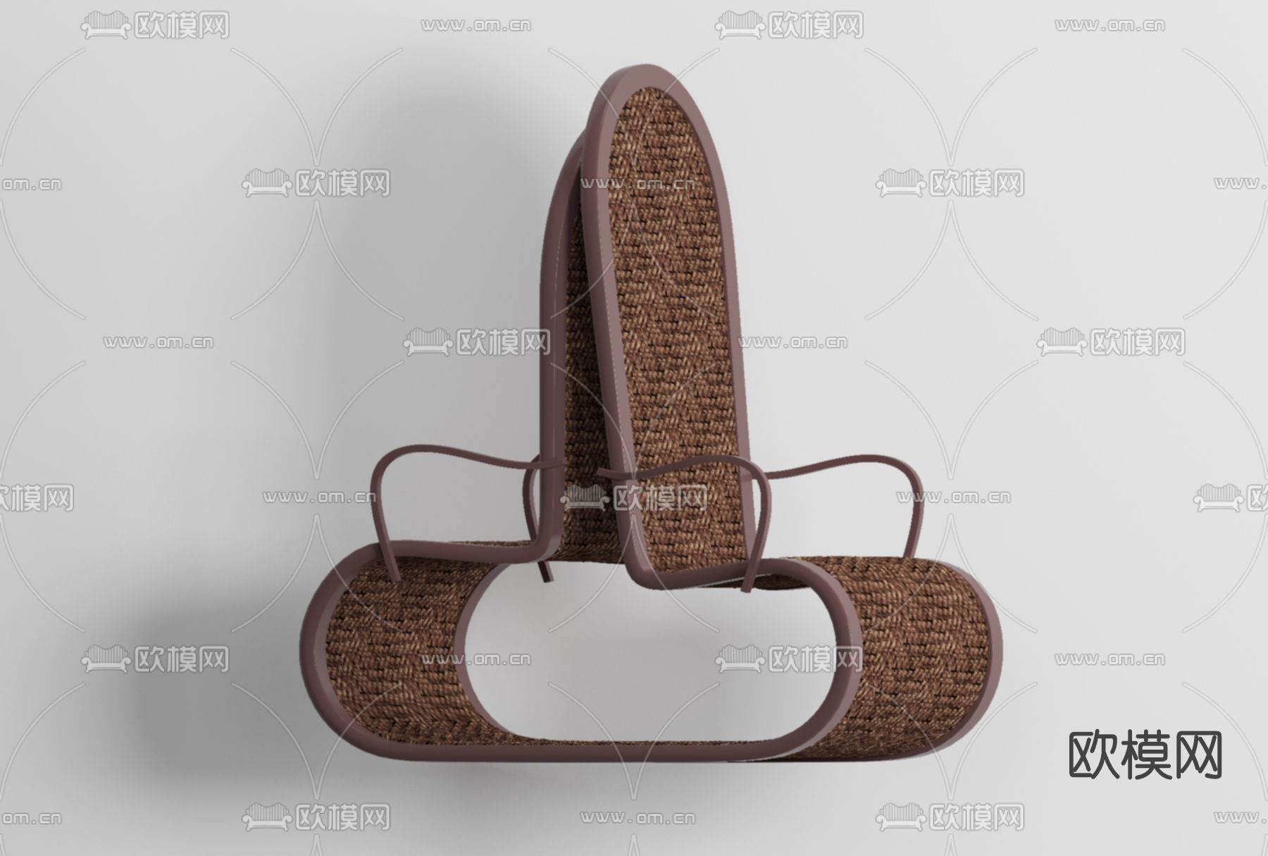 东南亚藤编公用椅免费3d模型下载